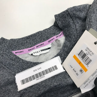 DKNY Women's Embroide Logo Cotton Sweatshirt Blue Size S