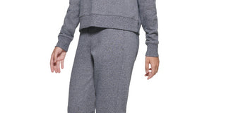 DKNY Women's Embroide Logo Cotton Sweatshirt Blue Size S