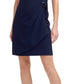 DKNY Women's Gathered Waist Flutter Sleeve Dress Blue Size 10