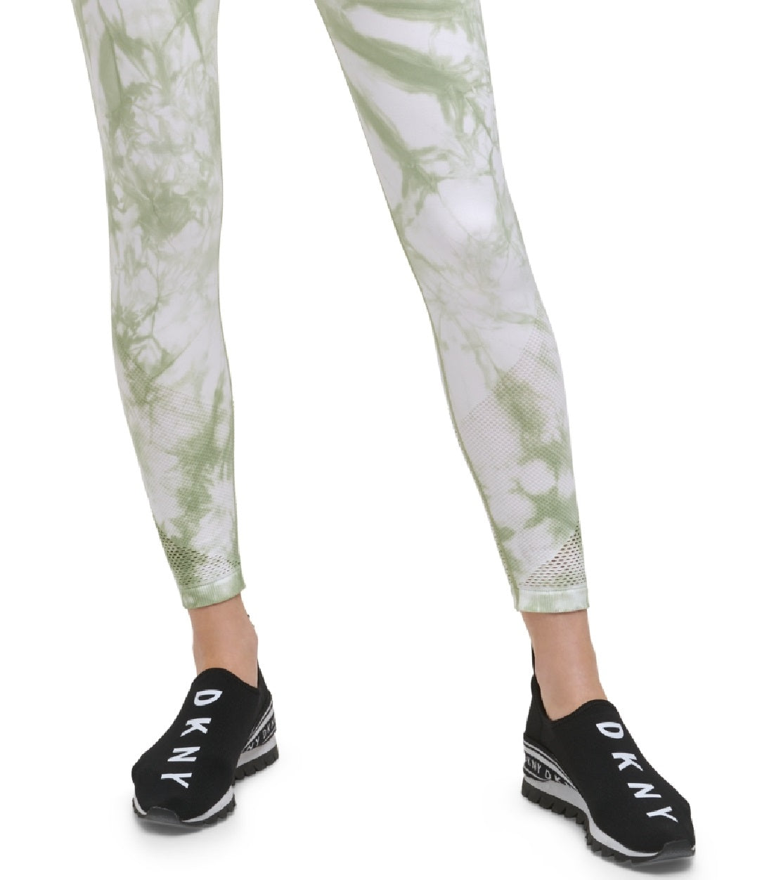 DKNY Women's Tie Dyed 7/8 Leggings Green Size X-Large