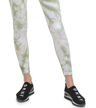 DKNY Women's Tie Dyed 7/8 Leggings Green Size X-Large