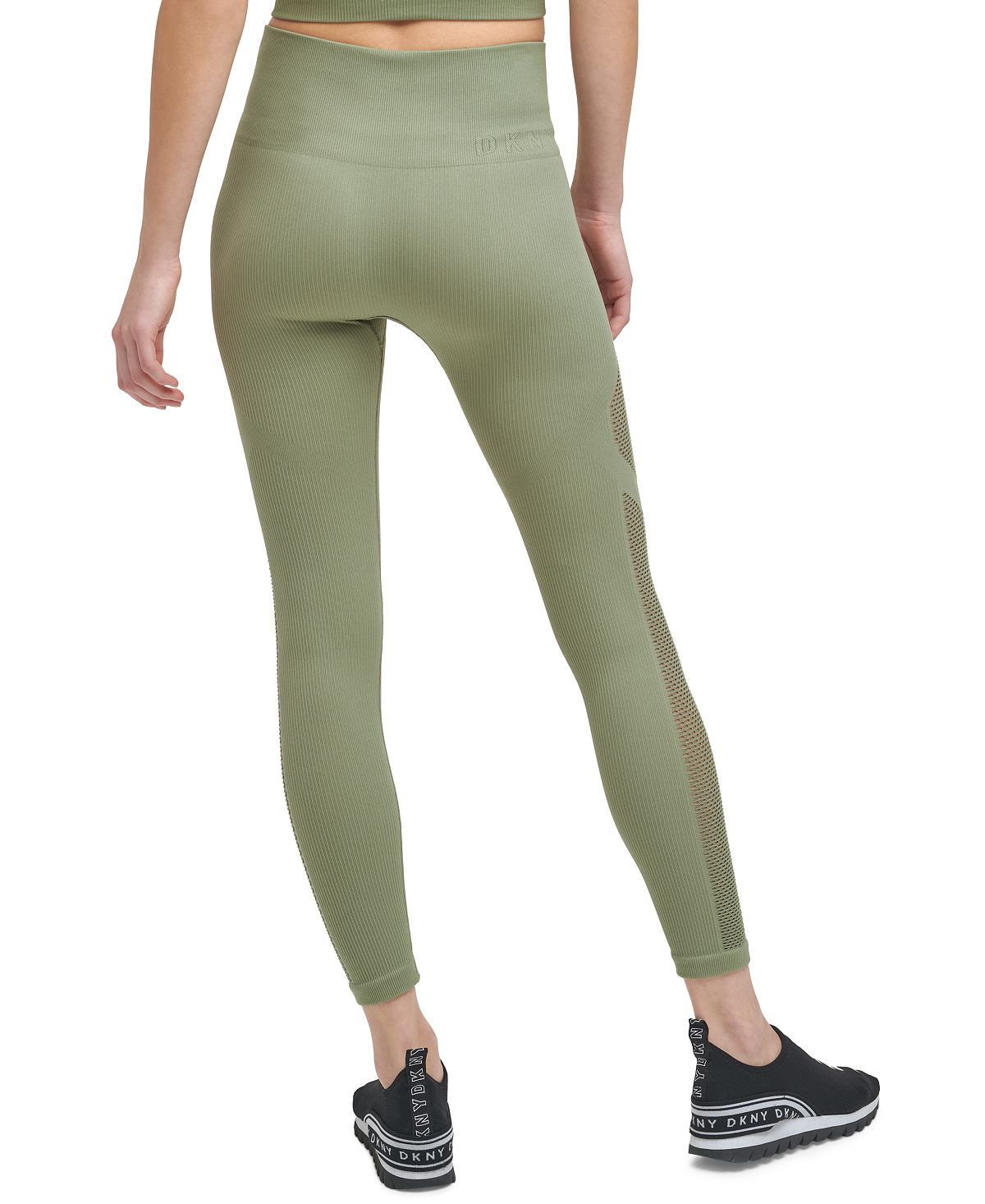 DKNY Women's High Waist 7/8 Leggings Green Size Medium