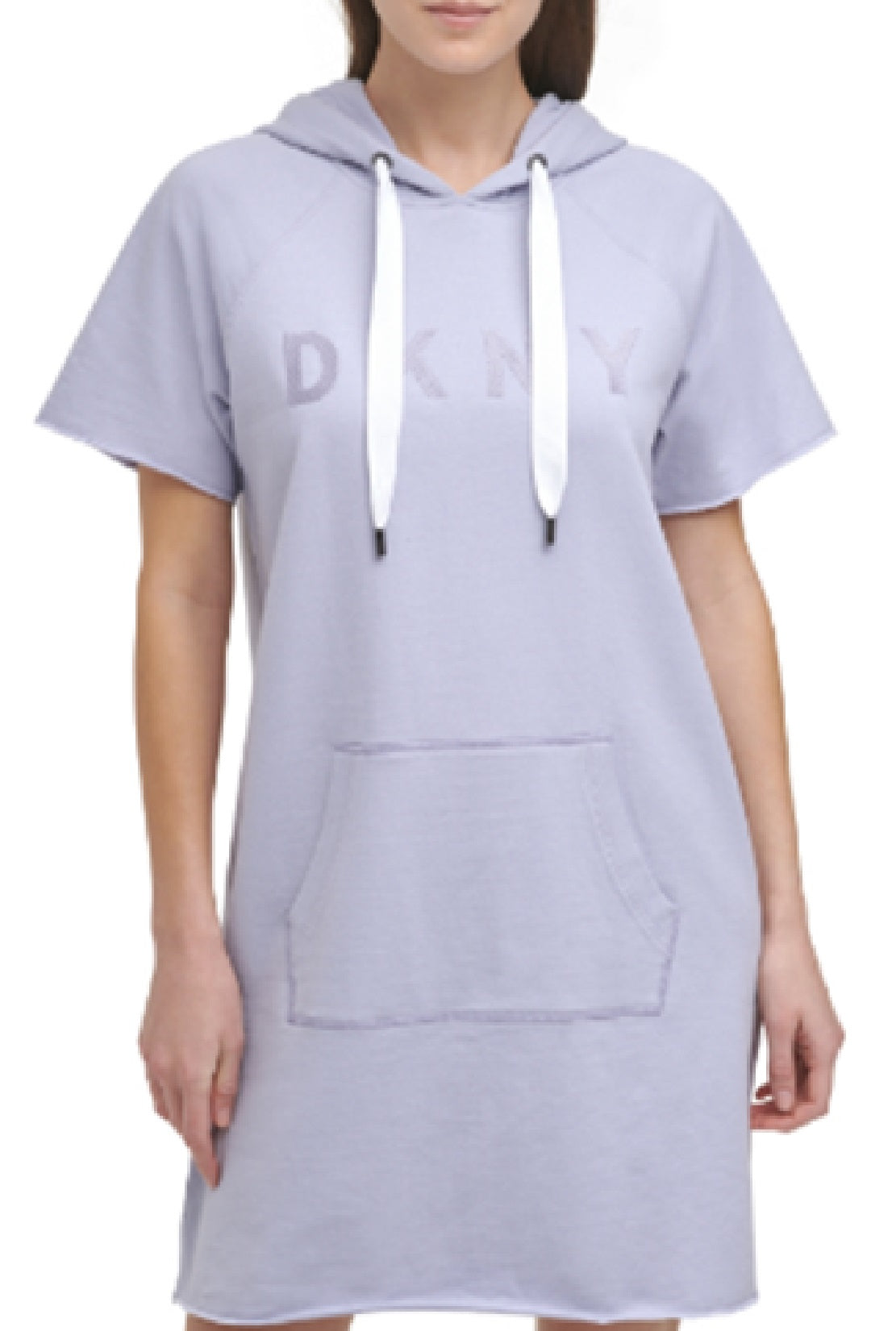 DKNY Women's Cotton Sweatshirt Dress Blue Size Medium