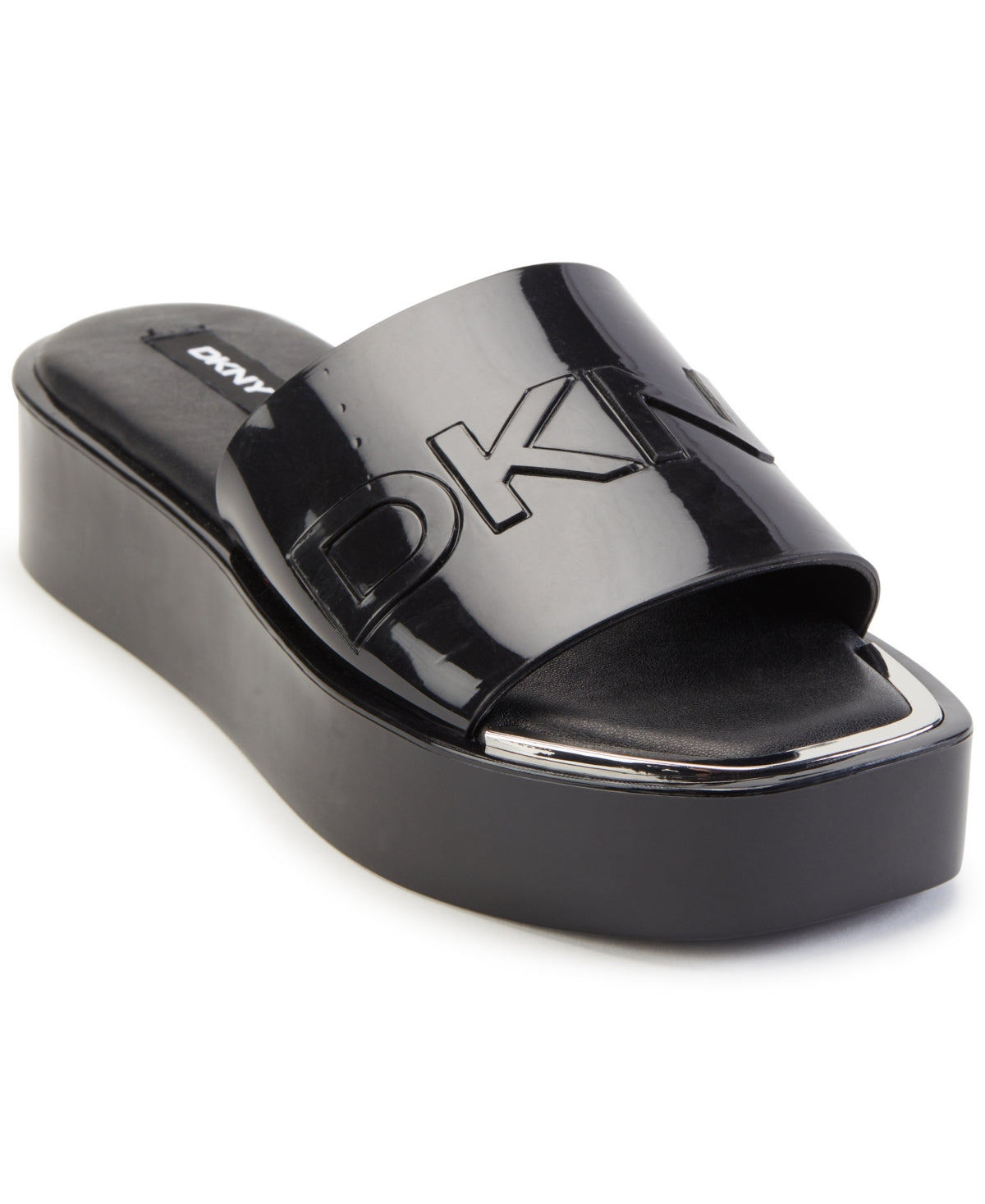 DKNY Women's Laren Platform Slide Sandal Black Size 6