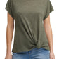DKNY Women's Knot Front Top Green Size X-Large
