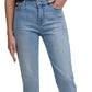 DKNY Women's Rivington Slim Straight Cropped Raw Jeans Blue Size 28