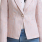 DKNY Tweed Faux Pearl One-Button Blazer Pink Size 16