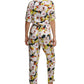 DKNY Women's Floral Print Jumpsuit Black Size 6