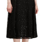 SL Fashions Women's 3/4 Sleeve Sequin Lace Dress Black Size 6