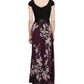 SL Fashions Women's Mixed Media Floral Maxi Dress Purple Size 6