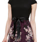 SL Fashions Women's Mixed Media Floral Maxi Dress Purple Size 10
