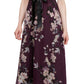 SL Fashions Women's Cap Sleeve Floral Skirt Gown Purple Size 14
