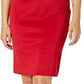 SL Fashions Women's 3/4 Sleeve Above The Knee Sheath Party Dress Red Size 10