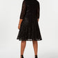 SL Fashions Women's Sequined Lace Dress Black Size 18W