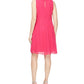 SL Fashions Women's Sleeveless Chiffon Jewel Neck Sheath Dress Pink Size 14