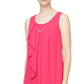 SL Fashions Women's Sleeveless Chiffon Jewel Neck Sheath Dress Pink Size 14