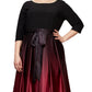 SL Fashions Women's Ombre Ballgown Black Size 14W