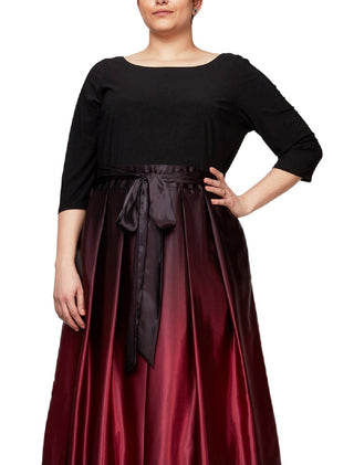 SL Fashions Women's Ombre Ballgown Black Size 14W