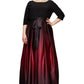 SL Fashions Women's Ombre Ballgown Black Size 14W