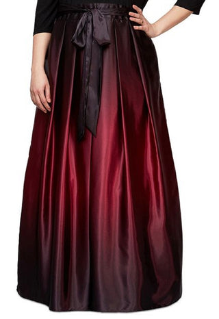 SL Fashions Women's Plus Ombre Ballgown Black Size 18W