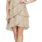 SL Fashions Women's Tiered Shimmer Shift Dress Pink Size 6
