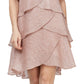 SL Fashions Women's Tiered Shimmer Shift Dress Orange Size 12