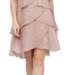 SL Fashions Women's Tiered Shimmer Shift Dress Pink Size 16