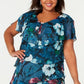 SL Fashions Women's Tiered Shift Dress Blue Size 24W