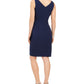 SL Fashions Women's Side Embellished Sheath Dress Blue Size 6