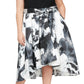 SL Fashions Women's Embellished Neck Floral Skirt Dress Black Size 16W