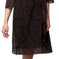 SL Fashions Women's Metallic Jacket Dress Black Size 16