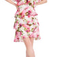 SL Fashions Women's Floral Print Tiered Dress White Size 18
