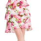 SL Fashions Women's Floral Print Tiered Dress White Size 18