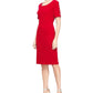 SL Fashions Women's Beaded Sleeve Sheath Dress Red Size 12