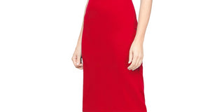 SL Fashions Women's Beaded Sleeve Sheath Dress Red Size 12