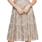 SL Fashions Women's Glitter Midi Cocktail And Party Dress Brown Size 6