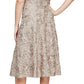 SL Fashions Women's Glitter Midi Cocktail And Party Dress Brown Size 6