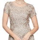 SL Fashions Women's Glitter Midi Cocktail And Party Dress Brown Size 6