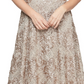 SL Fashions Women's Glitter Midi Cocktail And Party Dress Brown Size 6
