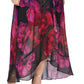 SL Fashions Women's Printed Faux Wrap Maxi Dress Black Size 6