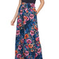 SL Fashions Women's Mixed Media Maxi Dress Blue Size 6
