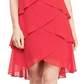 SL Fashions Women's Tiered Chiffon Dress Red Size 18
