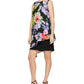 SL Fashions Women's Printed Asymmetrical Overlay Dress Black Size 14