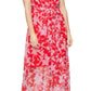 SL Fashions Women's Printed Maxi Dress Red Size 16