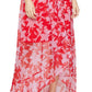 SL Fashions Women's Printed Maxi Dress Red Size 16