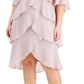 SL Fashions Women's Beaded Tiered Cape Dress Purple Size 22W