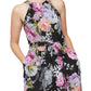 SL Fashions Women's Belted Halter Maxi Dress Black Size 12