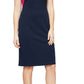 SL Fashions Women's Bow Detail Sheath Dress Blue Size 16
