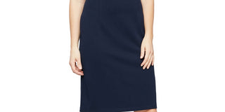 SL Fashions Women's Bow Detail Sheath Dress Blue Size 16