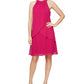 SL Fashions Women's Beaded Halter Dress Pink Size 16 Petite